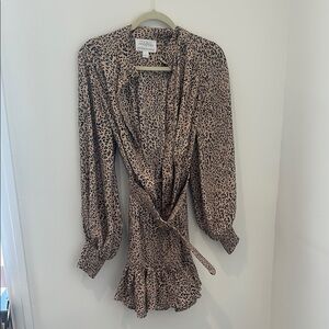 Animal Print Belted Dress